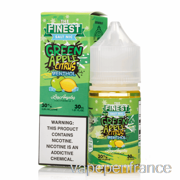 Pomme Verte Agrumes Menthol - La Meilleure édition De Bonbons Sel Nic - 30 Ml 30 Mg Stylo Vape